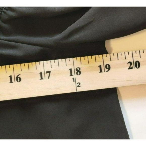 Loft Size M Black Contrasting Sheer Peasant Blouse Off Shoulder Flared Sleeves - Picture 11 of 12